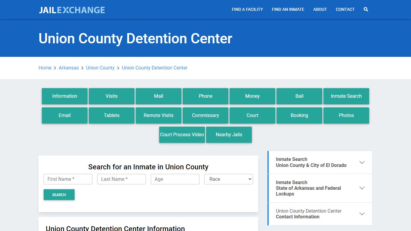 Union County Detention Center Roster Lookup, AR, Inmate Search